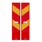 Traffic panel flat | film RA2/C | on both sides indicating right / left | red / yellow